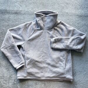 NIKE Therma‎ Fleece Womens Gray Cowl Cozy Pullover sweatshirt Size Small BV5285